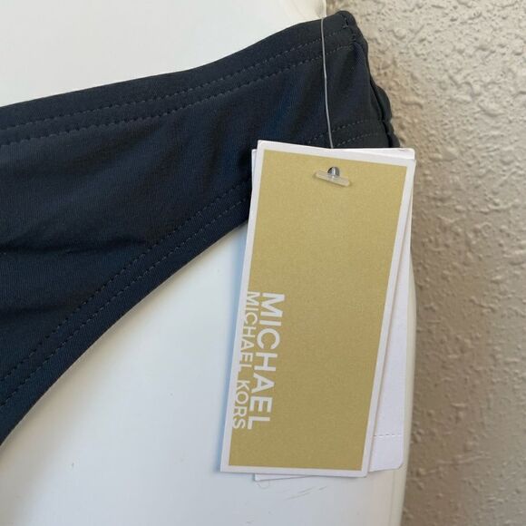 NWT MICHAEL Michael Kors Gun Metal Bikini Bottoms Size XS - Picture 2 of 4